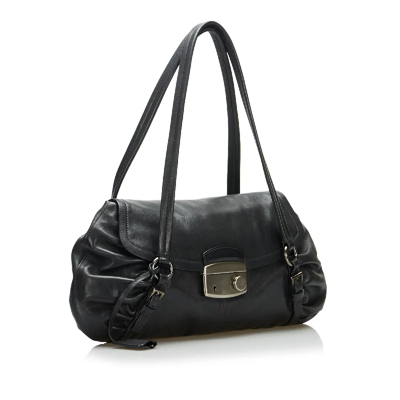 Prada Vitello Daino Easy Sound Lock Shoulder Bag ZwaqYZ